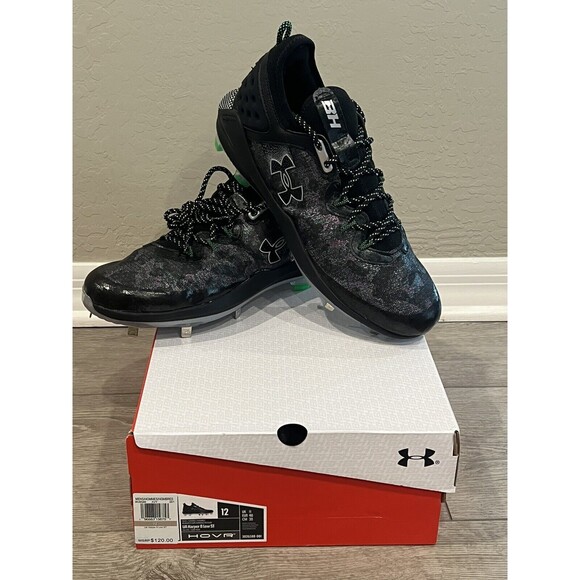 Under Armour Bryce Harper 8 Low ST Mens Size 12 Baseball cleats Black - Picture 2 of 7